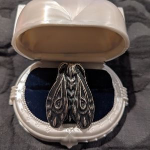 Bloodmilk Small Grief Moth Ring Sz 4.75